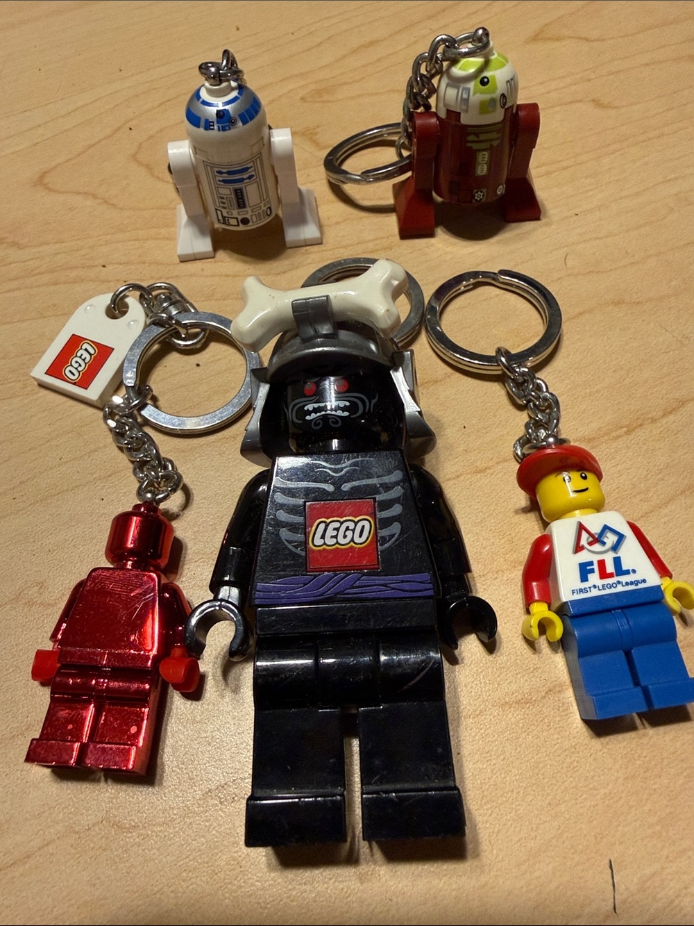 5 Lego Assorted Minifigure Keychain Lot retired collectibles
